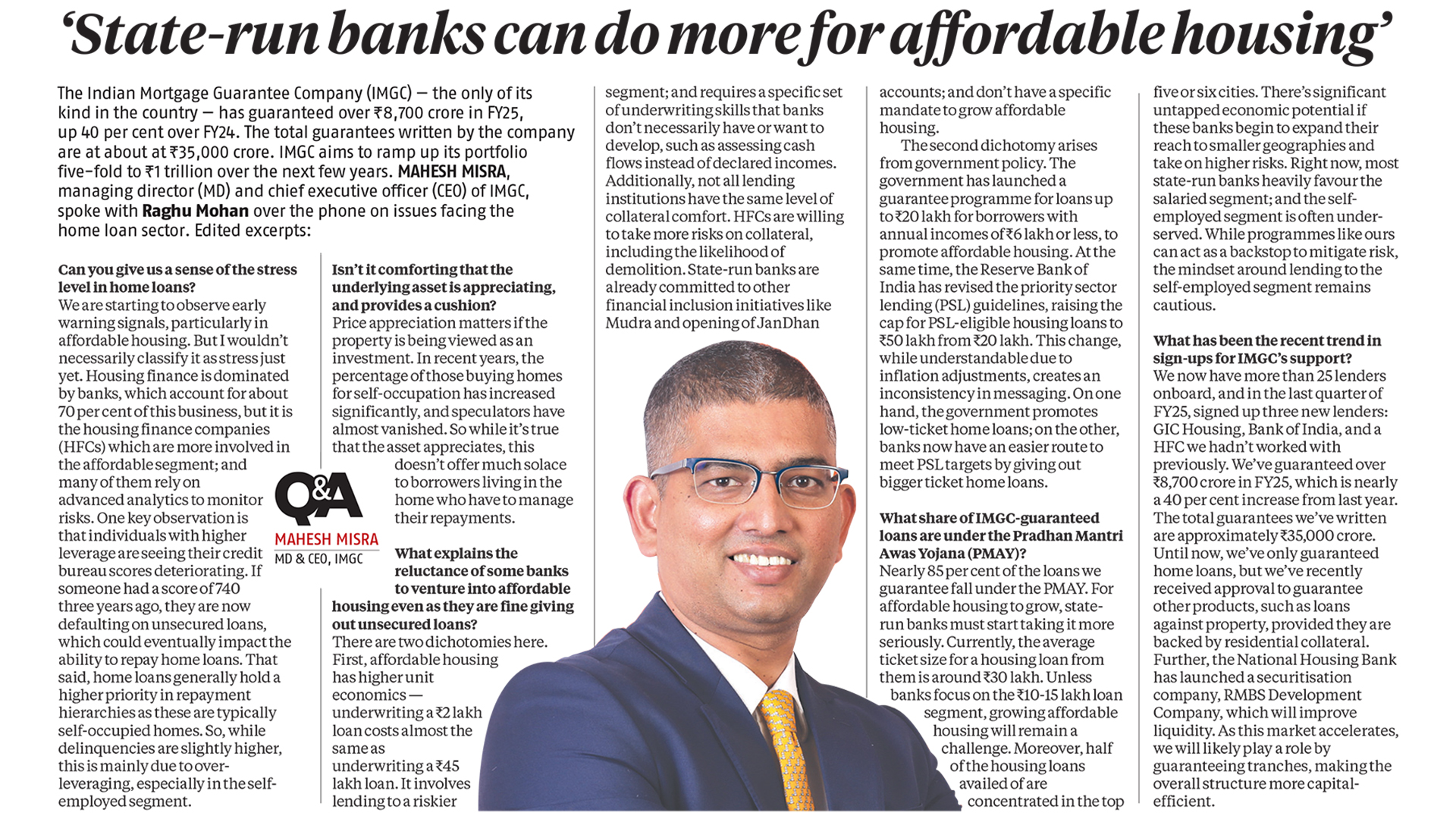 State-run banks can do more for affordable housing: IMGC MD & CEO